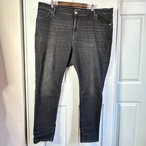 Women's Plus 22W Levi's 721 Dark Gray Faded Black High Rise Skinny Jeans